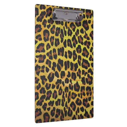 Leopard Brown and Yellow Print Klembord (Rechts)