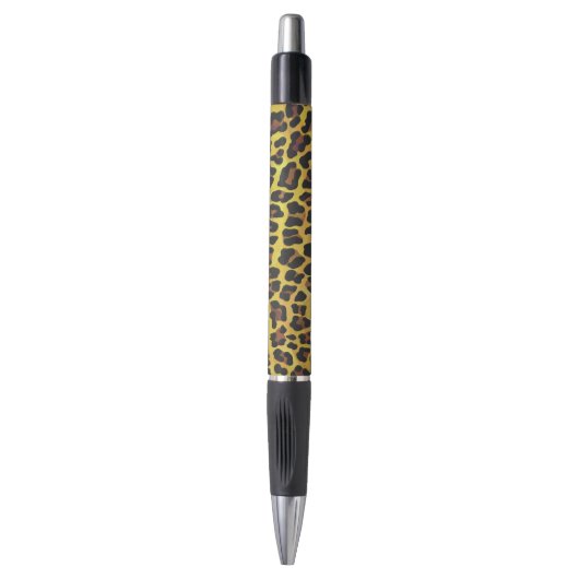 Leopard Brown and Yellow Print Pen (Voorkant Verticaal)