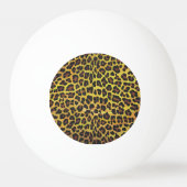Leopard Brown and Yellow Print Pingpongbal (Voorkant)