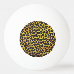 Leopard Brown and Yellow Print Pingpongbal