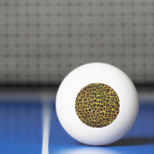 Leopard Brown and Yellow Print Pingpongbal (Net)
