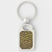 Leopard Brown and Yellow Print Sleutelhanger (Voorkant)