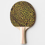 Leopard Brown and Yellow Print Tafeltennisbatje (Achterkant)