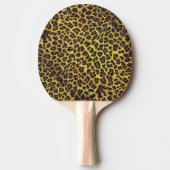 Leopard Brown and Yellow Print Tafeltennisbatje (Voorkant)