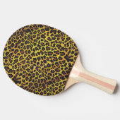 Leopard Brown and Yellow Print Tafeltennisbatje (Zijkant)