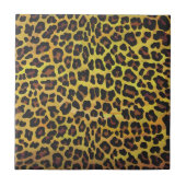 Leopard Brown and Yellow Print Tegeltje (Voorkant)