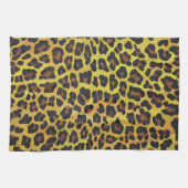 Leopard Brown and Yellow Print Theedoek (Horizontaal)