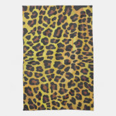 Leopard Brown and Yellow Print Theedoek (Verticaal)