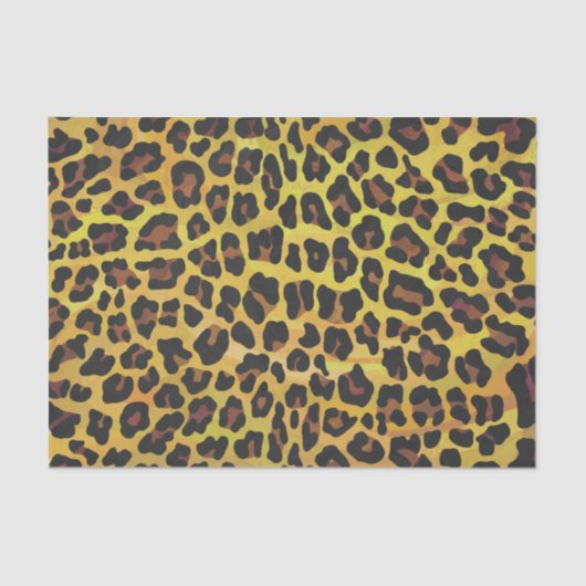 Leopard Brown and Yellow Print Tissuepapier (Voorkant)