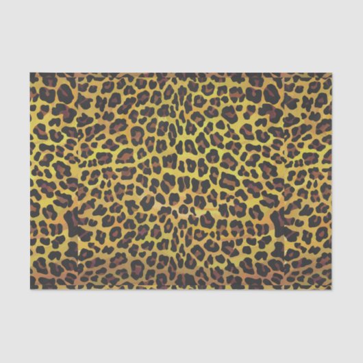 Leopard Brown and Yellow Print Tissuepapier (Voorkant)