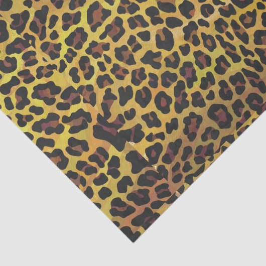 Leopard Brown and Yellow Print Tissuepapier (Detail)