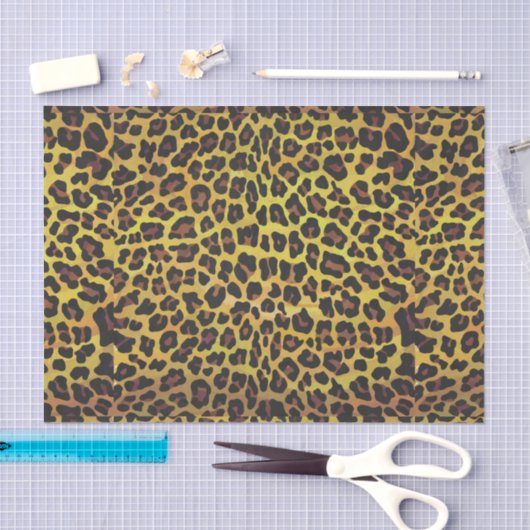 Leopard Brown and Yellow Print Tissuepapier (Craft)