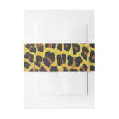 Leopard Brown and Yellow Print Uitnodigingen Wikkel (Voorkant Voorbeeld)