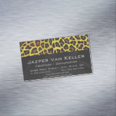 Leopard Brown and Yellow Print Visitekaartje Magneet (Voorbeeld)
