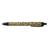Leopard Brown and Yellow Print Zwarte Inkt Pen (Bodem)