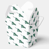 Leopard Brown en Blauwgroen Print Bedankdoosjes (Geopend)