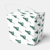 Leopard Brown en Blauwgroen Print Bedankdoosjes (Achterkant)