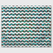 Leopard Brown en Blauwgroen Print Cadeaupapier (Vlak)