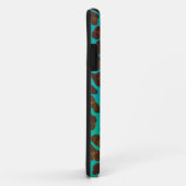 Leopard Brown en Blauwgroen Print Case-Mate iPhone Case (Achterkant/rechts)