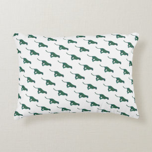 Leopard Brown en Blauwgroen Print Decoratief Kussen