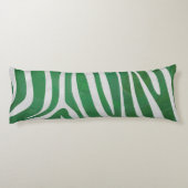 Leopard Brown en Blauwgroen Print Lichaamskussen (Achterkant)