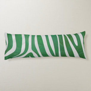 Leopard Brown en Blauwgroen Print Lichaamskussen