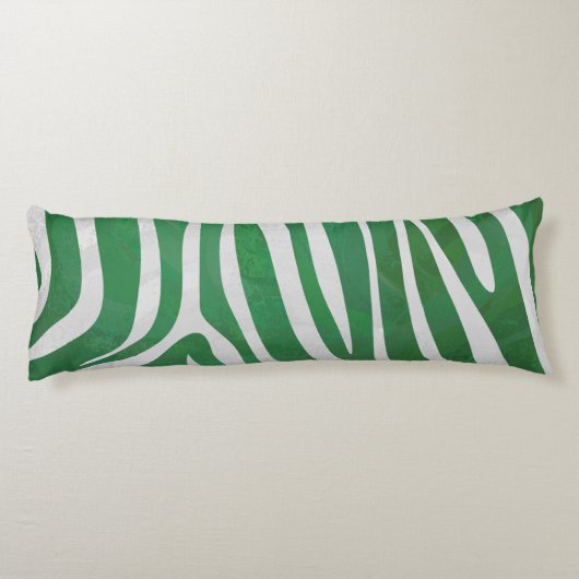 Leopard Brown en Blauwgroen Print Lichaamskussen (Achterkant)