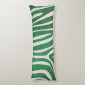 Leopard Brown en Blauwgroen Print Lichaamskussen (Achterkant (Verticaal))