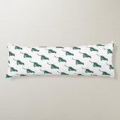 Leopard Brown en Blauwgroen Print Lichaamskussen (Voorkant)