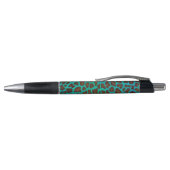 Leopard Brown en Blauwgroen Print Pen (Bovenkant)
