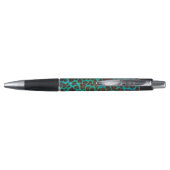 Leopard Brown en Blauwgroen Print Pen (Achterkant)