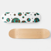 Leopard Brown en Blauwgroen PrintPolka-Stippen Persoonlijk Skateboard (Horizontaal)