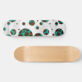 Leopard Brown en Blauwgroen PrintPolka-Stippen Skateboard (Horizontaal)
