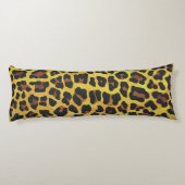 Leopard Brown en Yellow Silhouette Lichaamskussen (Achterkant)