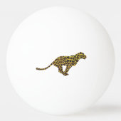 Leopard Brown en Yellow Silhouette Pingpongbal (Achterkant)