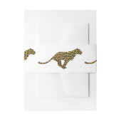 Leopard Brown en Yellow Silhouette Uitnodigingen Wikkel (Voorkant Voorbeeld)