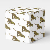 Leopard Brown en Yellow Siloette Bedankdoosjes (Voorkant Zijde)