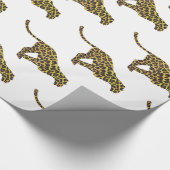 Leopard Brown en Yellow Siloette Cadeaupapier (Hoek)