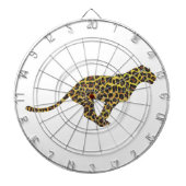 Leopard Brown en Yellow Siloette Dartbord (Voorkant)