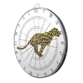 Leopard Brown en Yellow Siloette Dartbord (Voorkant Rechts)