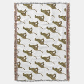 Leopard Brown en Yellow Siloette Deken (Voorkant Verticaal)