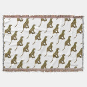 Leopard Brown en Yellow Siloette Deken (Voorkant)