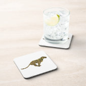 Leopard Brown en Yellow Siloette Drankjes Onderzetter (Rechterzijde)