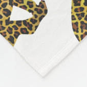 Leopard Brown en Yellow Siloette Fleece Deken (Hoek)