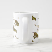 Leopard Brown en Yellow Siloette Grote Koffiekop (Achterkant)