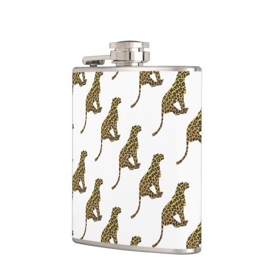 Leopard Brown en Yellow Siloette Heupfles (Links)