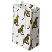 Leopard Brown en Yellow Siloette Klein Cadeauzakje (Achterkant Gekanteld)