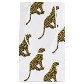 Leopard Brown en Yellow Siloette Klein Cadeauzakje (Voorkant)