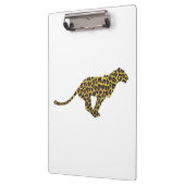 Leopard Brown en Yellow Siloette Klembord (Links)