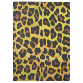 Leopard Brown en Yellow Siloette Klembord (Achterkant)